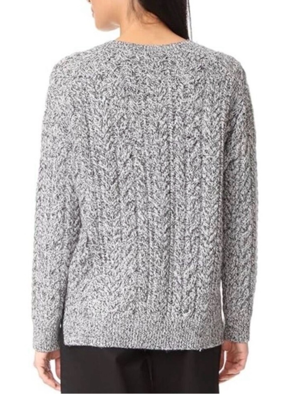 Vince Cable Knit Wool Cashmere Blend Gray V-Neck Sweater Long Sleeve - Picture 4 of 9